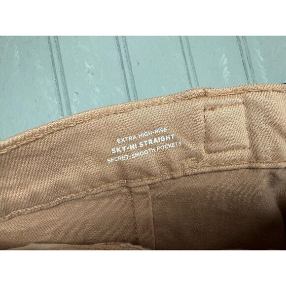 Old Navy Size 6 Womens Jeans Carpenter Pink Extra High Rise Sky Hi Strai… - Picture 2 of 5